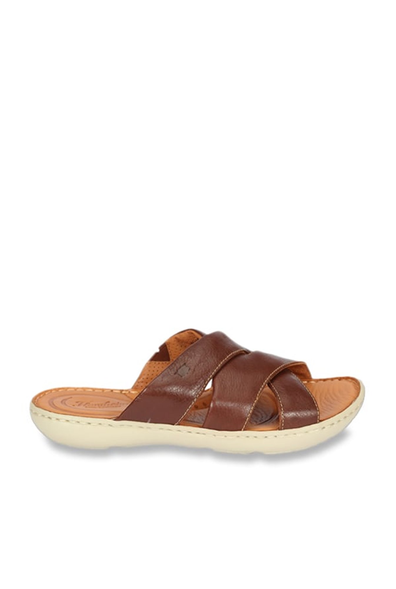Florsheim Lewis Tan Cross Strap Sandals