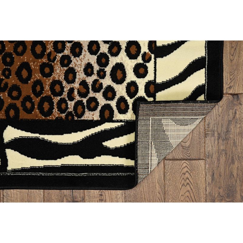 4'8"x7'6" Capri Tiger Rug Black/White - Linon