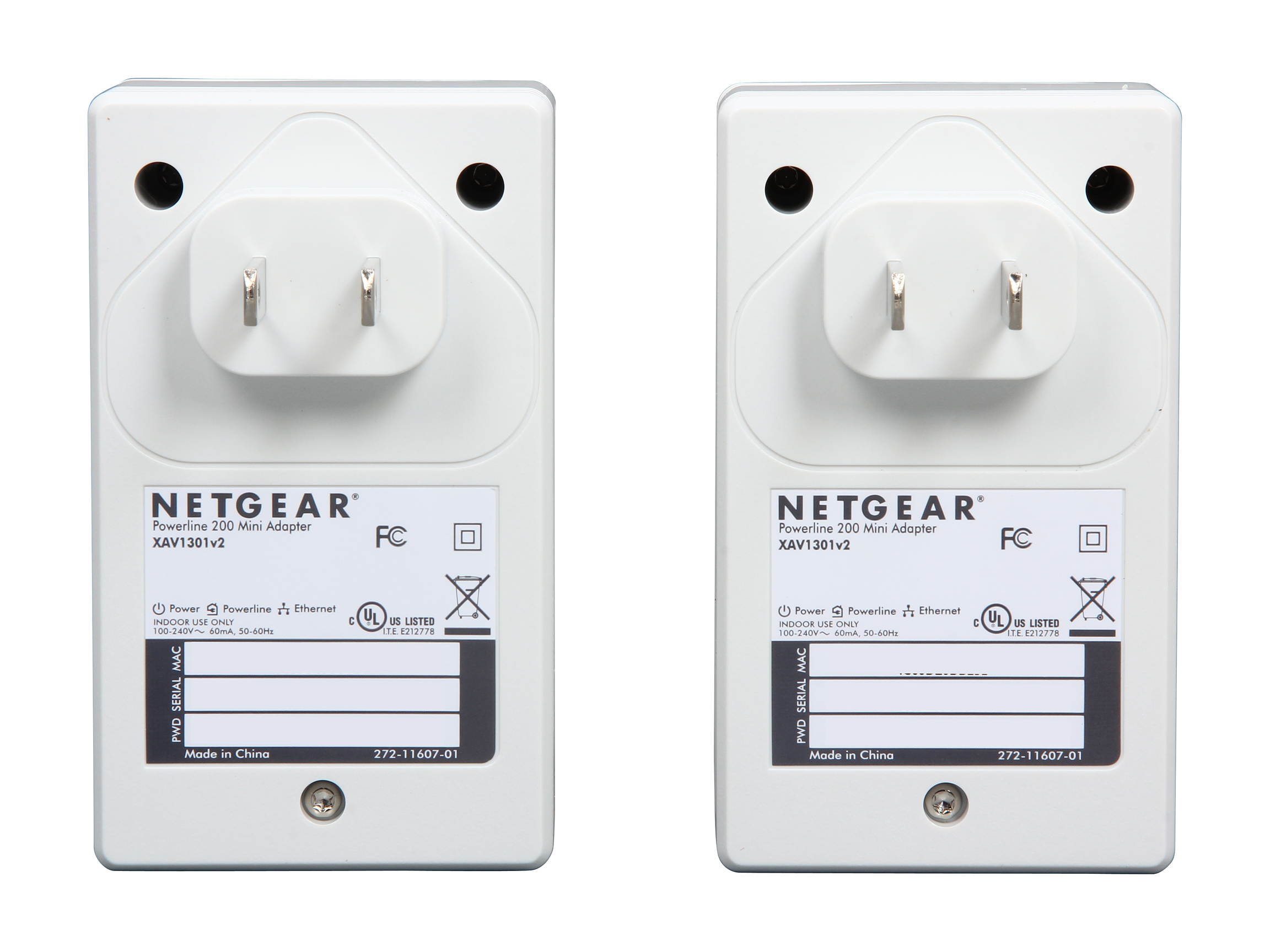 NETGEAR Powerline AV200 Mbps Mini Adapter Kit (XAVB1301), up to 200Mbps