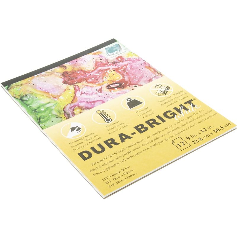 Dura-Bright Opaque White Pad .010" Pad 9x12"-9"X12" 12 Sheets/Pad