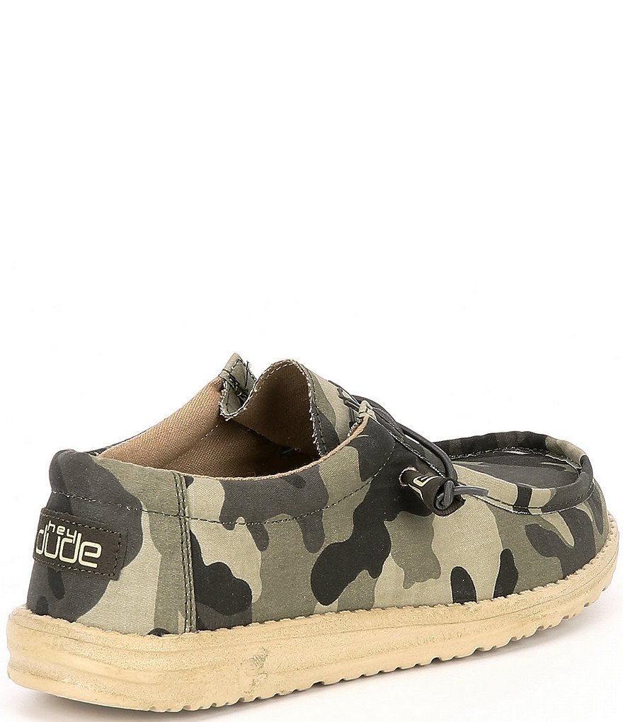 Hey Dude Men's Wally Camouflage Washable Canvas Shoes