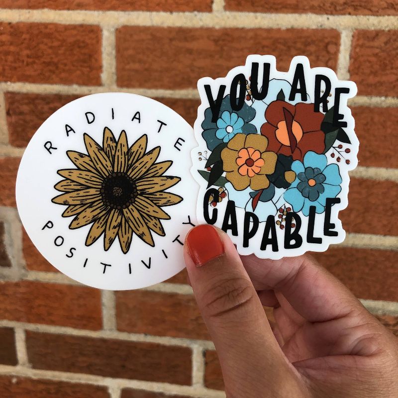 Big Moods Positivity Floral Sticker Pack 5pc