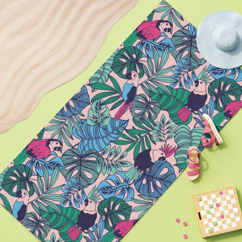 Floral Palm Printed Beach Towel - Sun Squad™