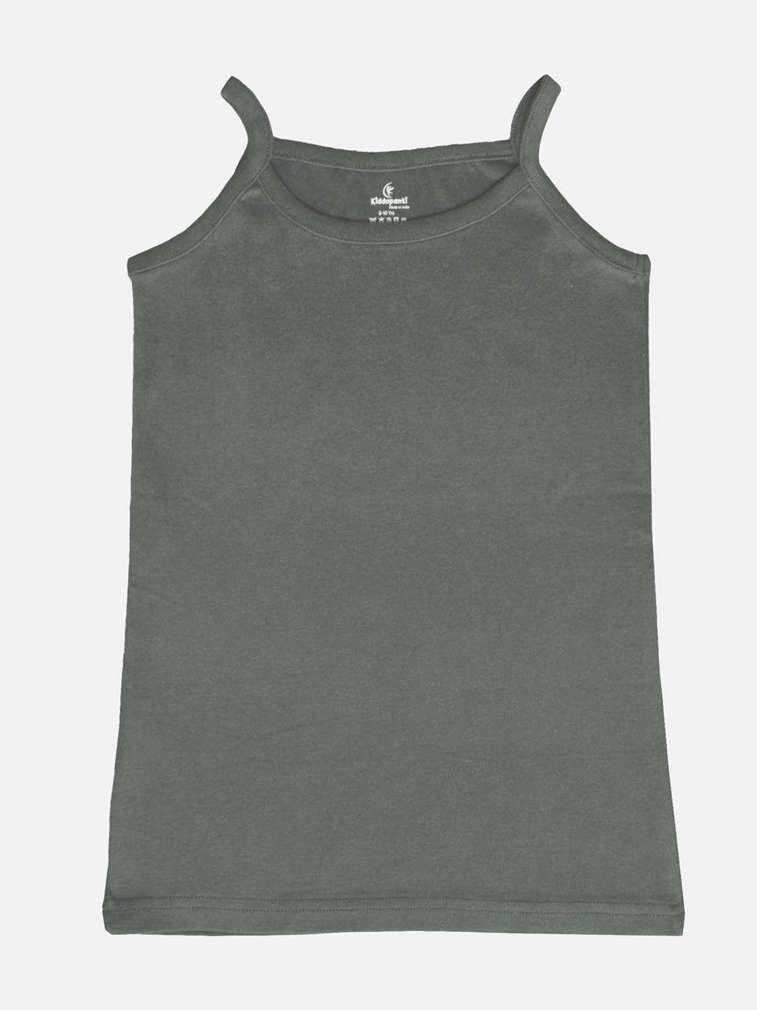 Kiddopanti Kids Black & Pink Solid Camisole (Pack Of 2)