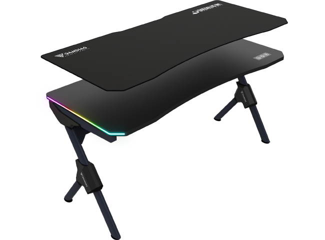Gamdias DAEDALUS M1 (Black) 60" RGB Gaming Desk, Computer Table, Giant Mouse Mat, Cup Holder and Headphone Hook