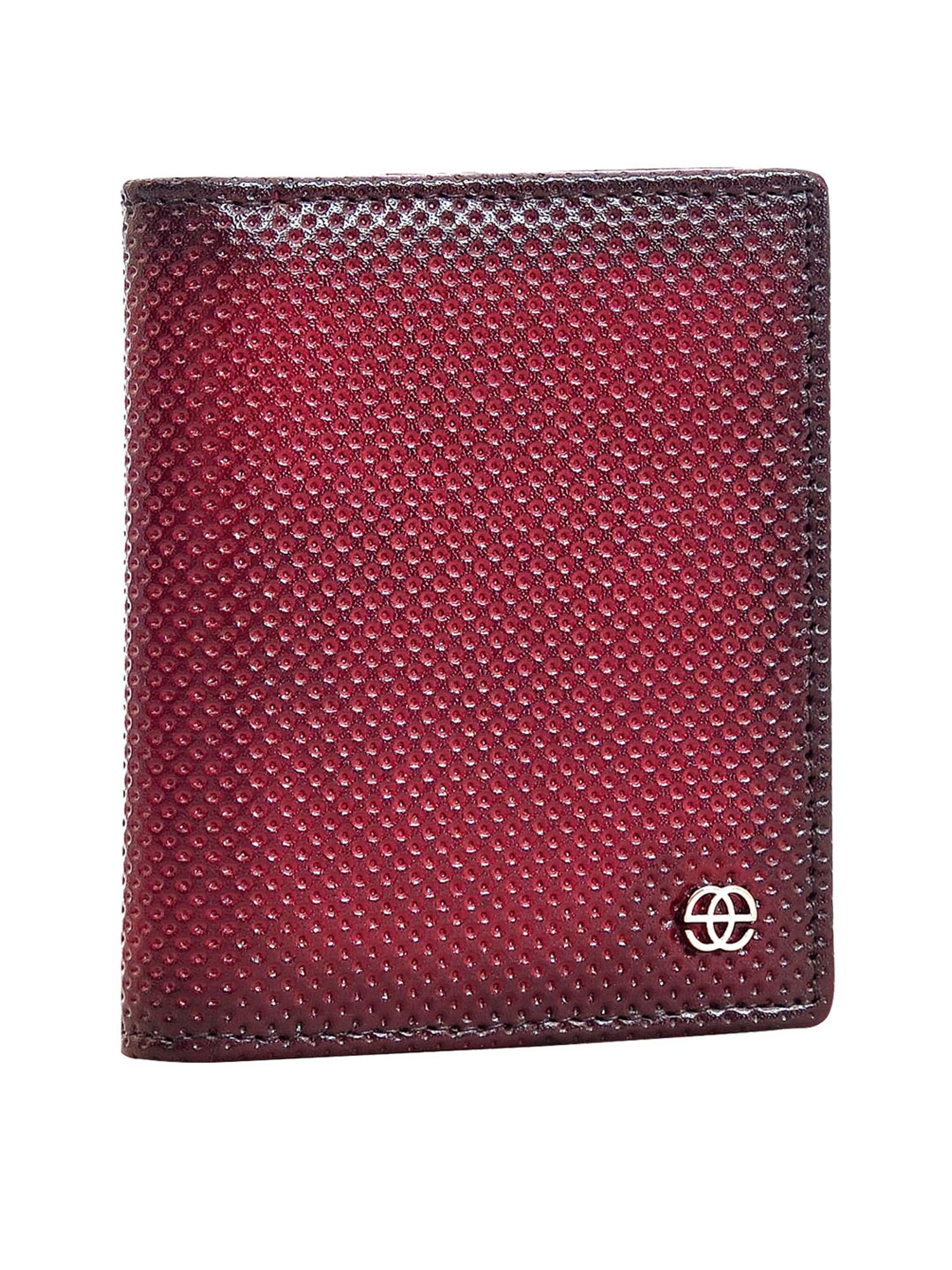 Eske Maroon Solid Bi-Fold Wallet for Men