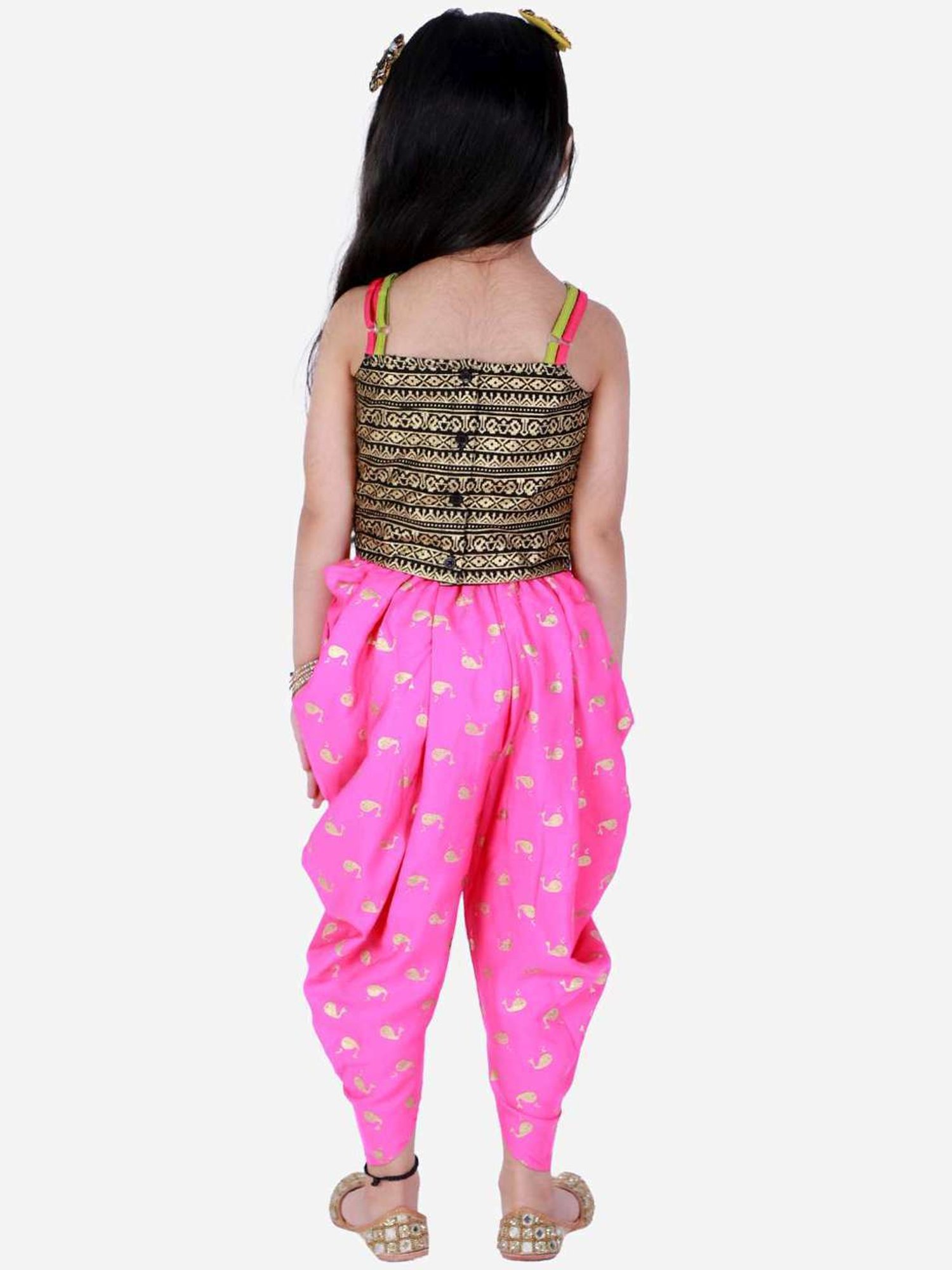 TWISHA Kids Pink Embroidered Top Set
