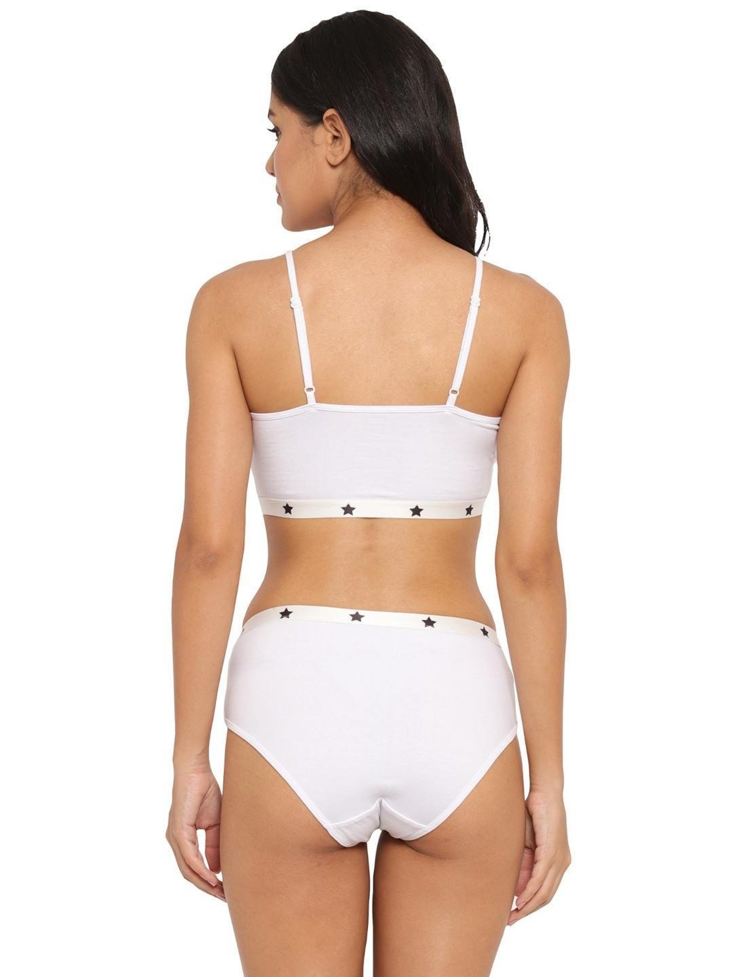 N-Gal White Padded Bralette Set