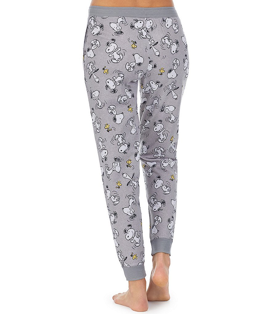 Peanuts Snoopy & Woodstock Printed French Terry Coordinating Jogger Sleep Pants