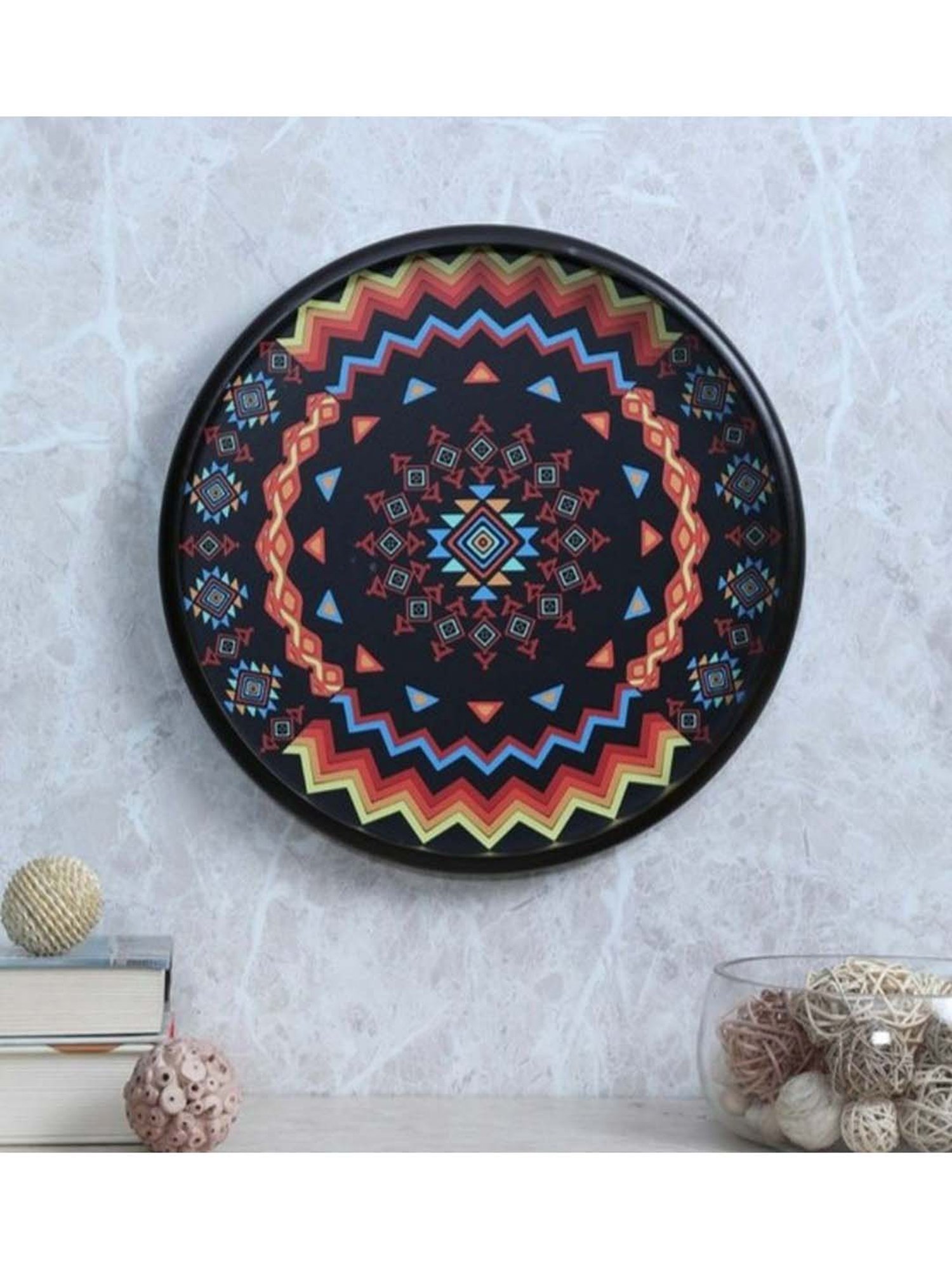 Crayton Geometric Round MDF Wall Hanging - Set of 1