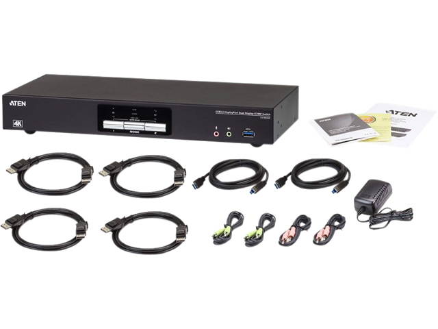 Aten 2-Port USB 3.0 4K DisplayPort Dual Display KVMP Switch