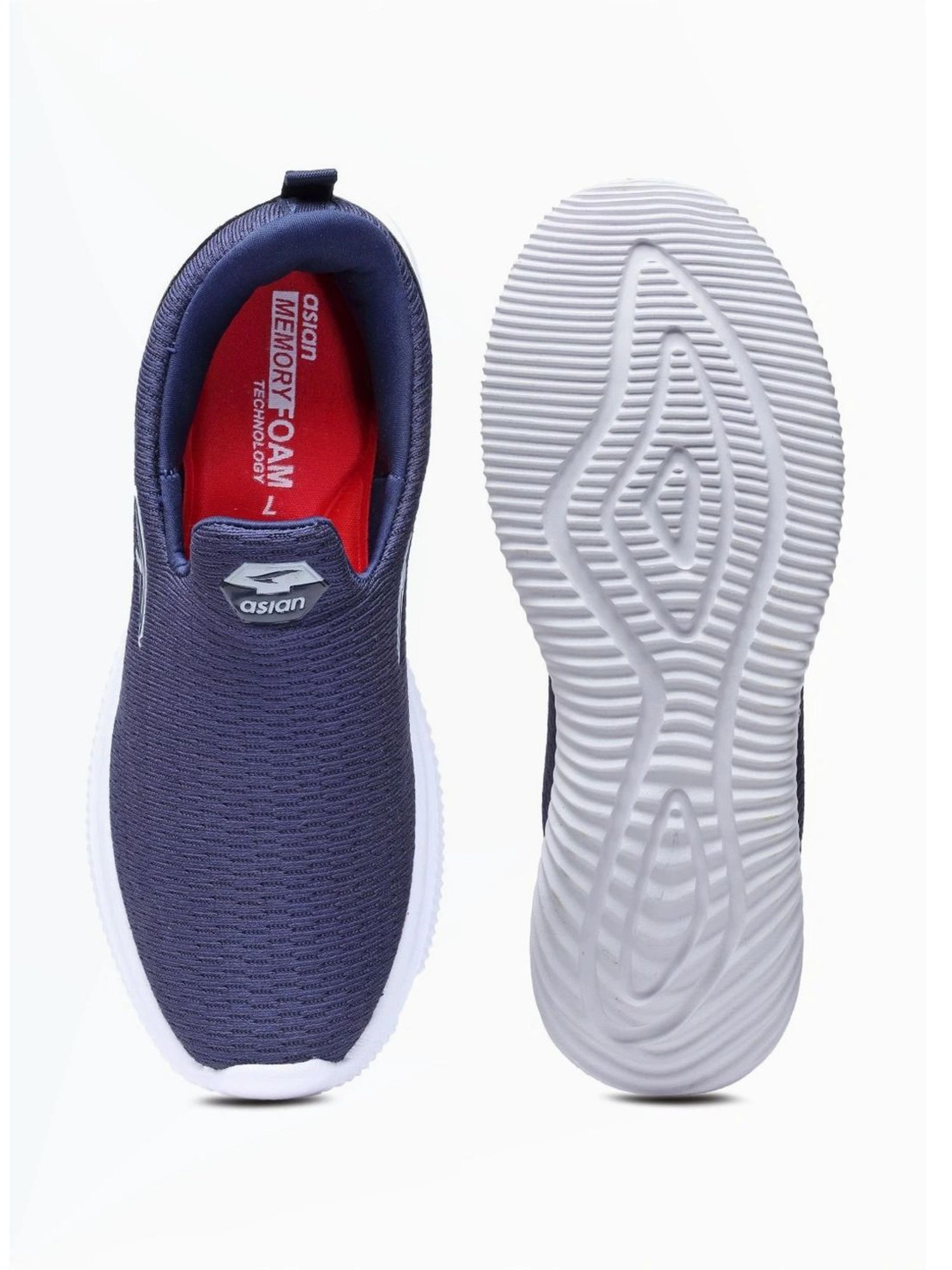 Asian Men's Navy Walking Shoes