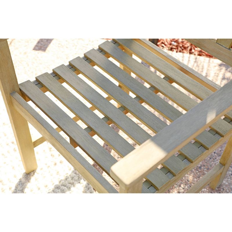 Zen 4pc Outdoor Wood Chat Set with Cushions - Natural - Coaster