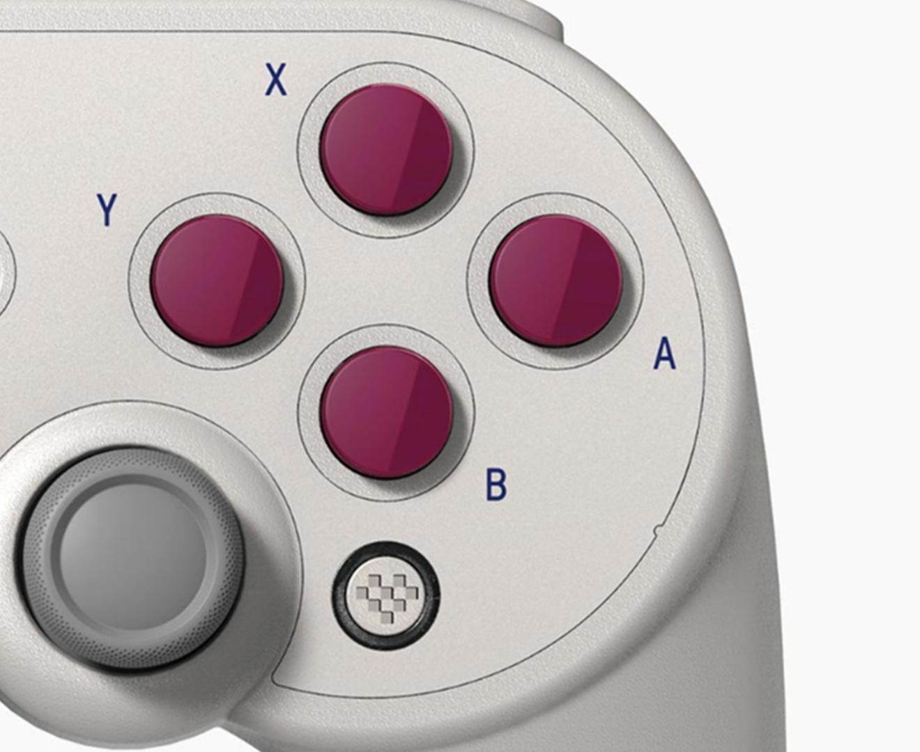 Select Mall Retro Simple Grip Wireless Bluetooth Grip Handle Suitable for PC Computer Android Game Machine Somatosensory-White