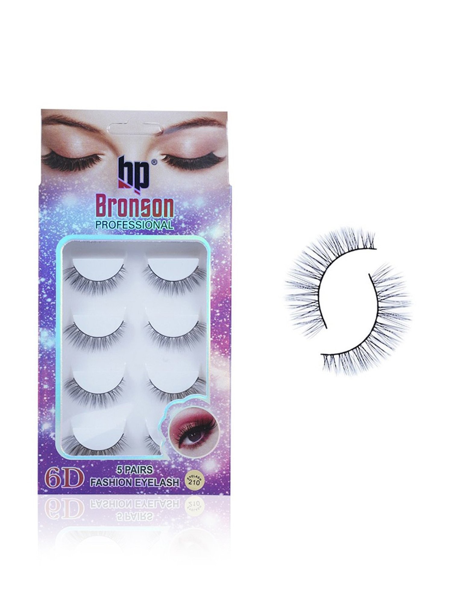 Bronson Professional 6D Fashion Eyelash 210 - Set of 5