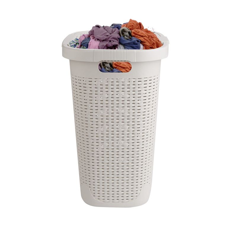 Mind Reader 50 Liter Laundry Hamper, Ivory