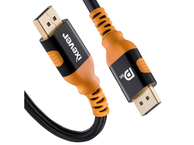 DisplayPort 1.4 Cable 10ft 3m, iXever Nylon Braided 8K DP to DP Cable (8K@60Hz, 4K@144Hz and 1080P@240Hz), HBR3, 32.4Gbps, HDCP 2.2, HDR Support