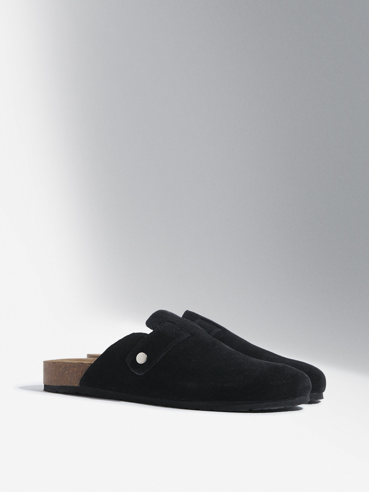 SOLEPLAY by Westside Black Slip-On Leather Sandals