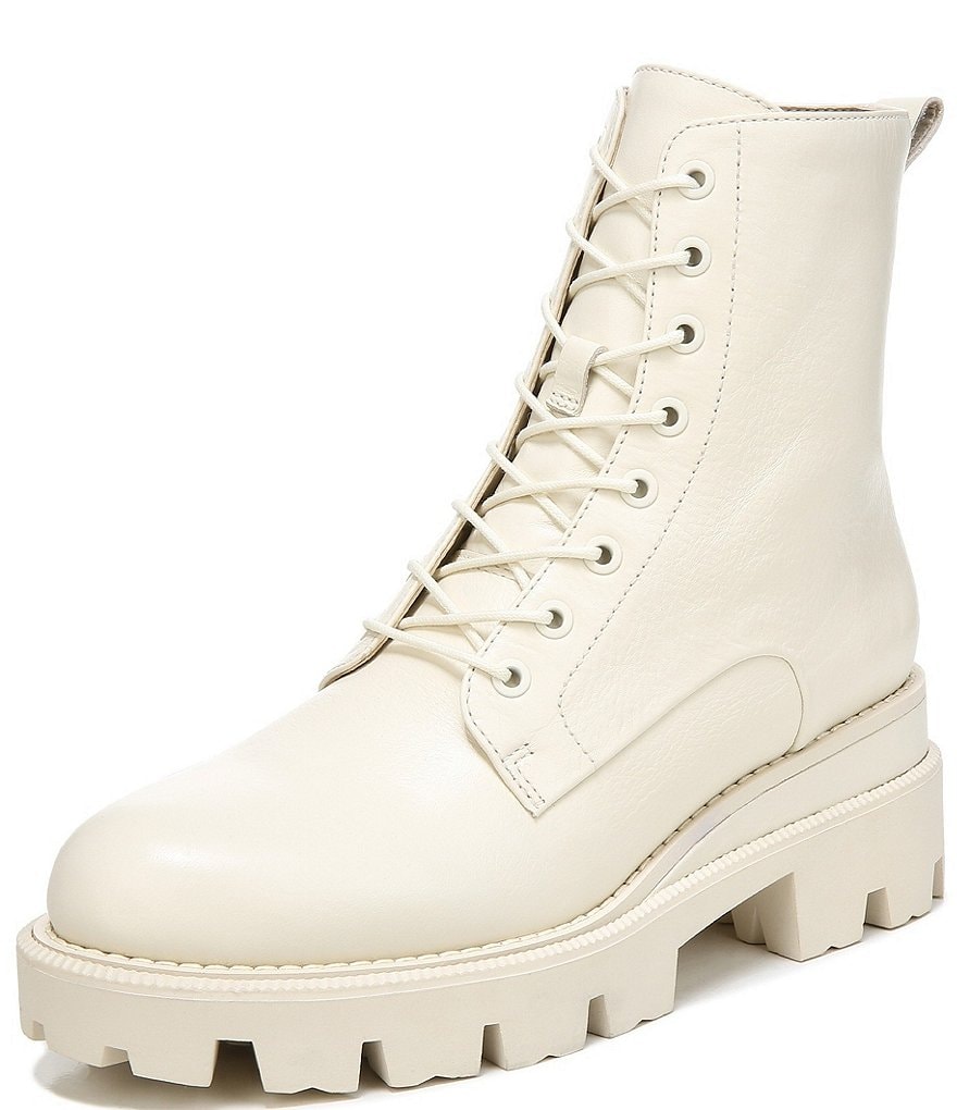 Sam Edelman Garret Lug Sole Waterproof Leather Combat Booties