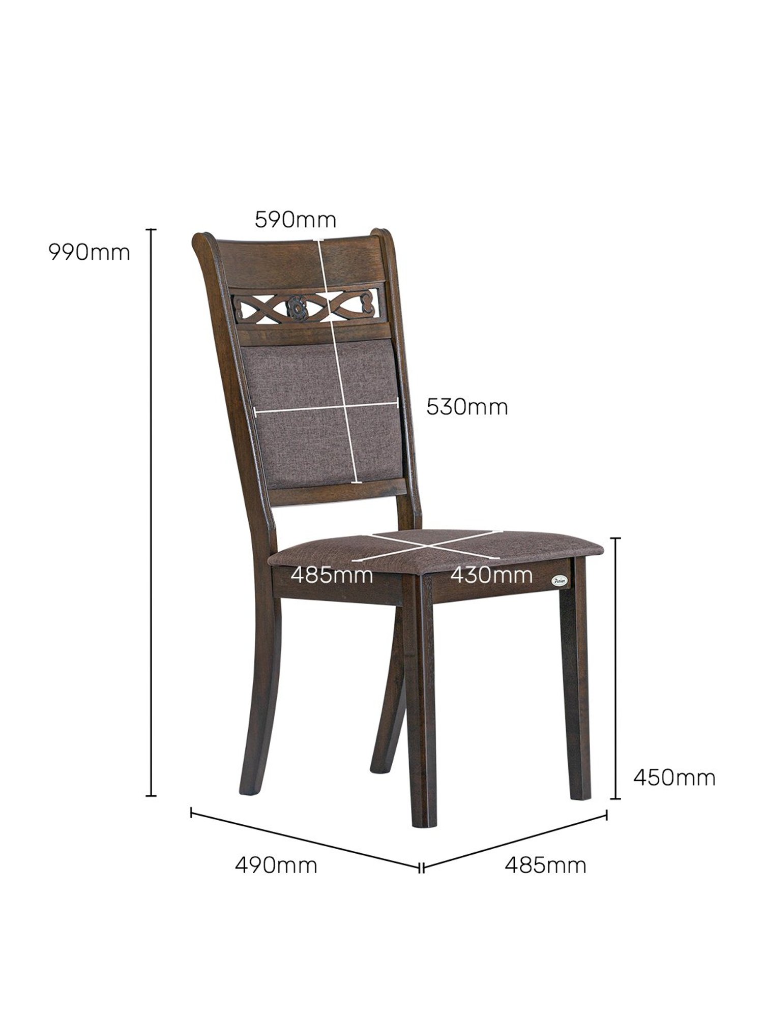 Nilkamal Olivia Brown Solid Wood - Rubberwood 6 Seater Dinning Table set