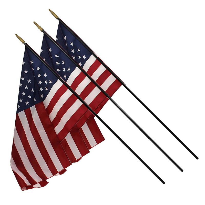 3pk 16" x 24" Heritage US Classroom Flags with Spearhead - FlagZone