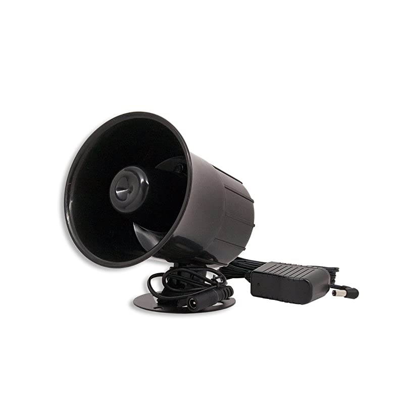 TM Loud IndoorOutdoor Weatherproof Black Siren for DIY S02GSM Home and Business Alarm Security Systems