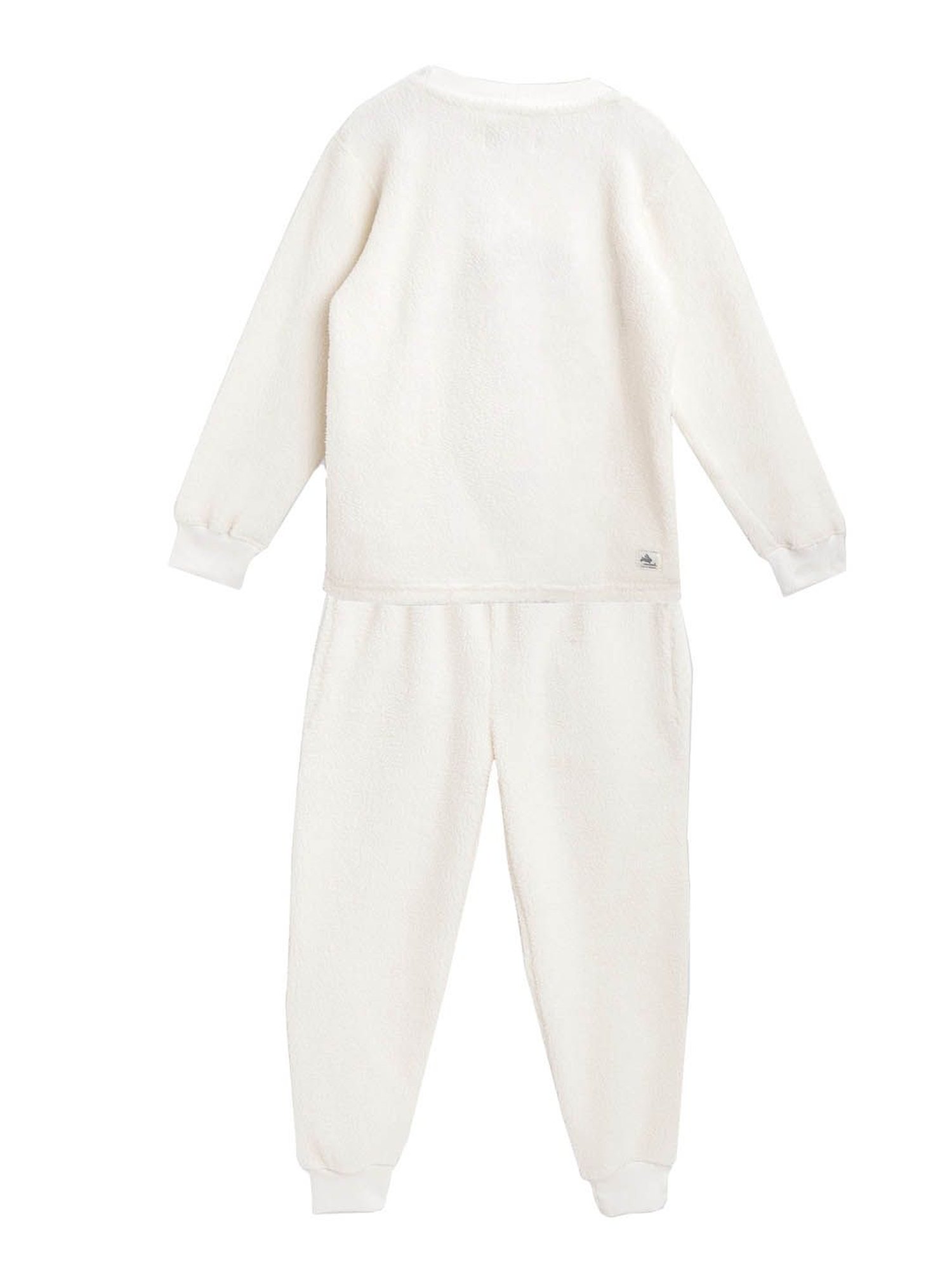 Cherry Crumble By Nitt Hyman Boys Cream Applique Sweatshirt with Joggers