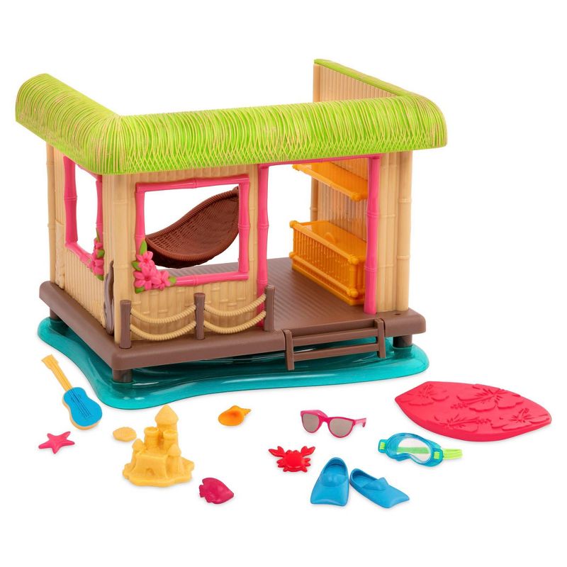 Li'l Woodzeez Miniature Playset with Accessories 15pc - Tiki Hut
