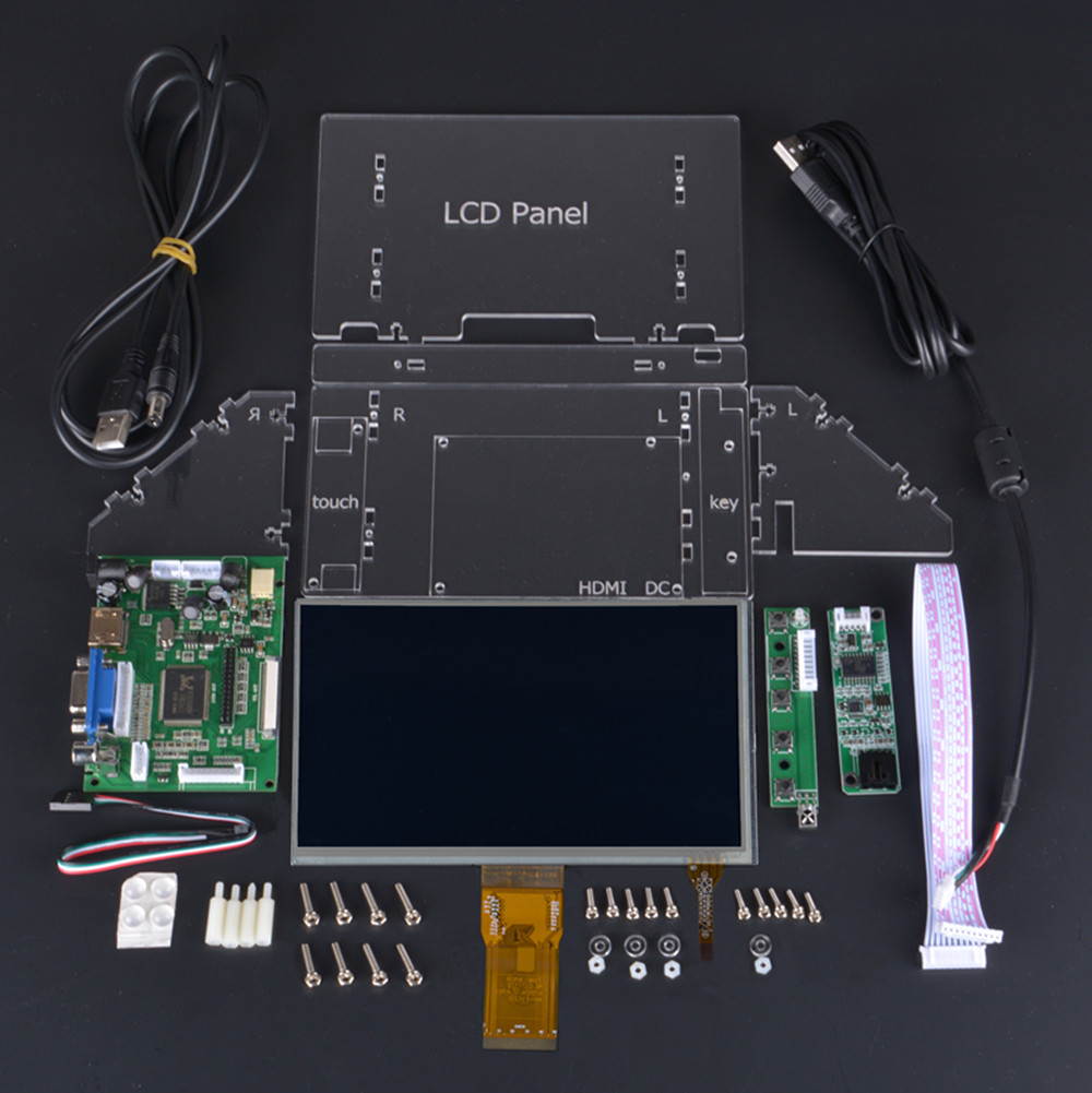 Raspberry Pi 7 inch HDMI HD 1024 * 600 Touch Screen Module Kit With Housing Bracket