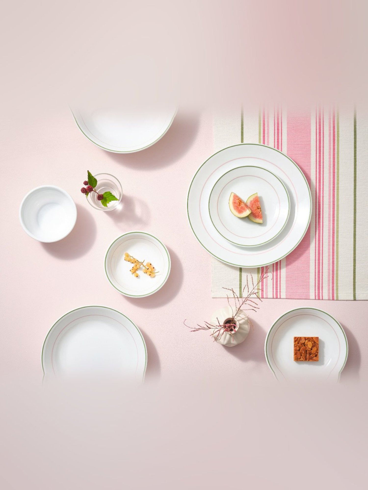 Corelle Livingware Double Ring Green 296ml Dessert Bowl Pack of 6