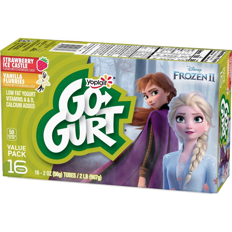 Yoplait Disney Frozen Go-Gurt Strawberry and Vanilla Kids' Yogurt Tubes - 16pk/2oz Tubes