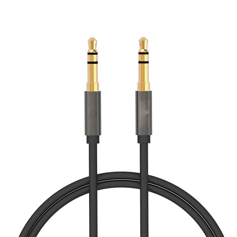 3.5mm Premium Auxiliary Audio Cable (6.6ft / 2m) AUX Cable for Headphones, iPods, iPhones, iPads, Home / Car Stereos and More (Black)