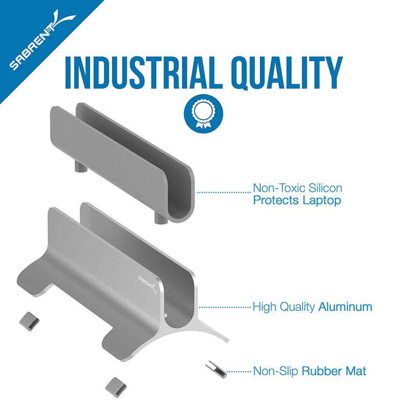 Sabrent Aluminum Vertical Laptop Stand Macbook Holder (AC-HLDS)