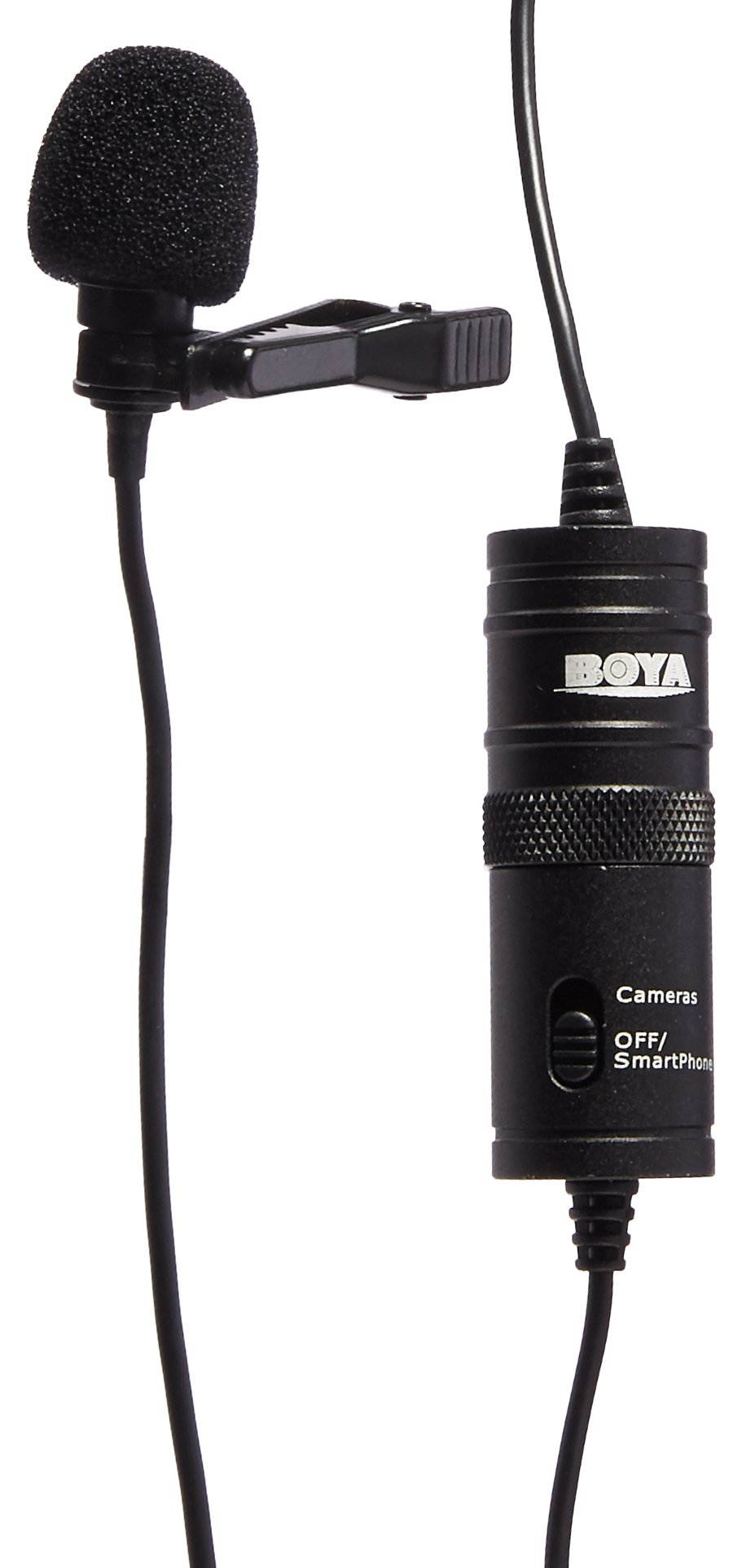 BOYA BY-M1 3.5mm Electret Condenser Microphone with 1/4" adapter for Smartphones iPhone DSLR Cameras PC