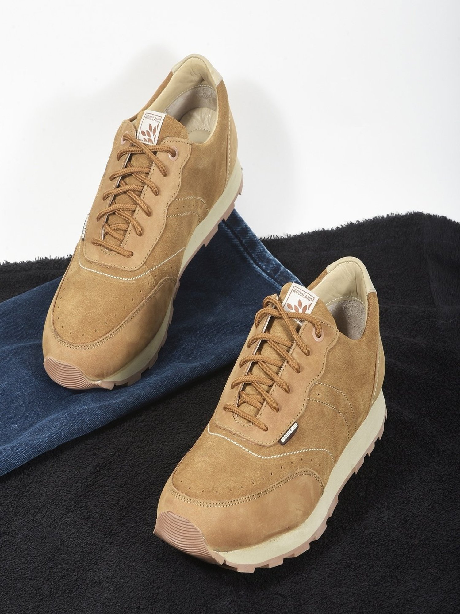 Woodland Men's Camel Casual Sneakers
