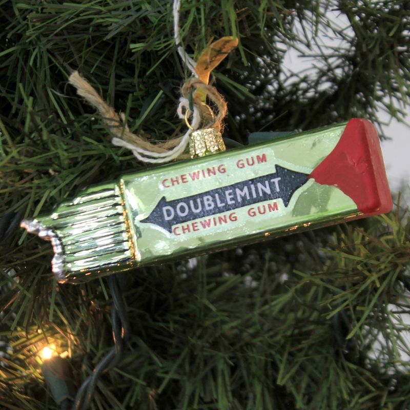 Holiday Ornament 1.25" Chewing Gum Mint Peppermint Candy Double  -  Tree Ornaments
