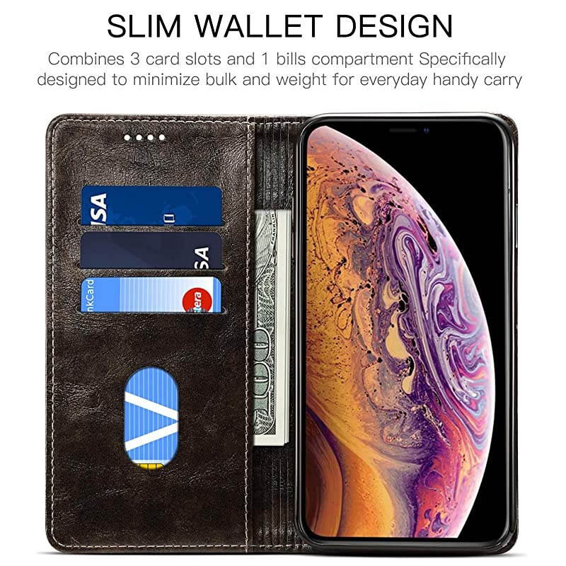 iPhone 8 Plus Case iPhone 7 Plus Case Leather Wallet Folio Case Magnetic Closure Flip Cover with Stand and Credit Card Slot for iPhone 8 Plus 7 Plus