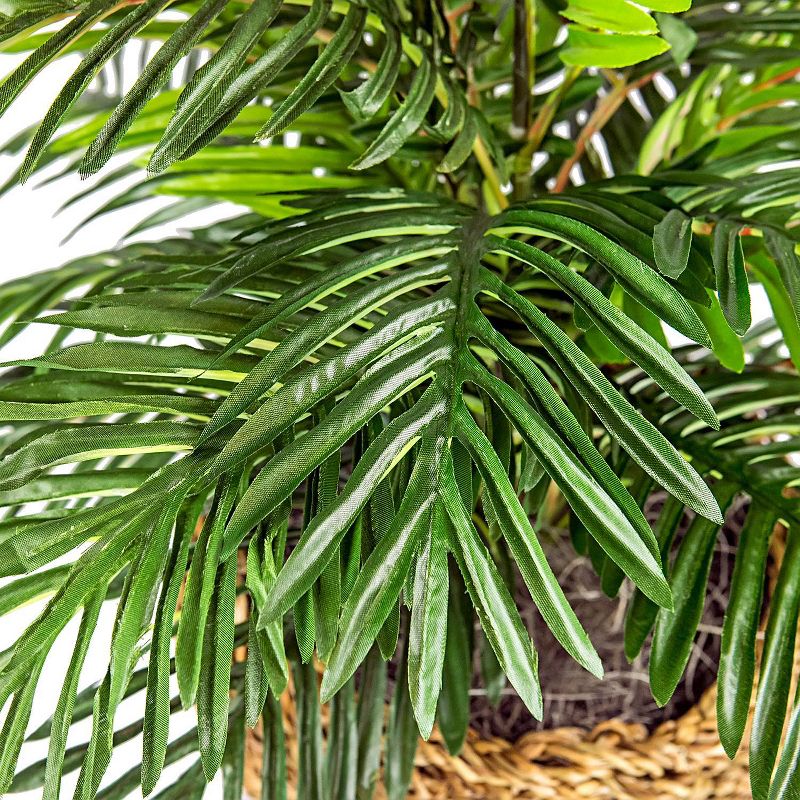 14" x 15" Artificial Palm Plant in Low Basket - LCG Florals