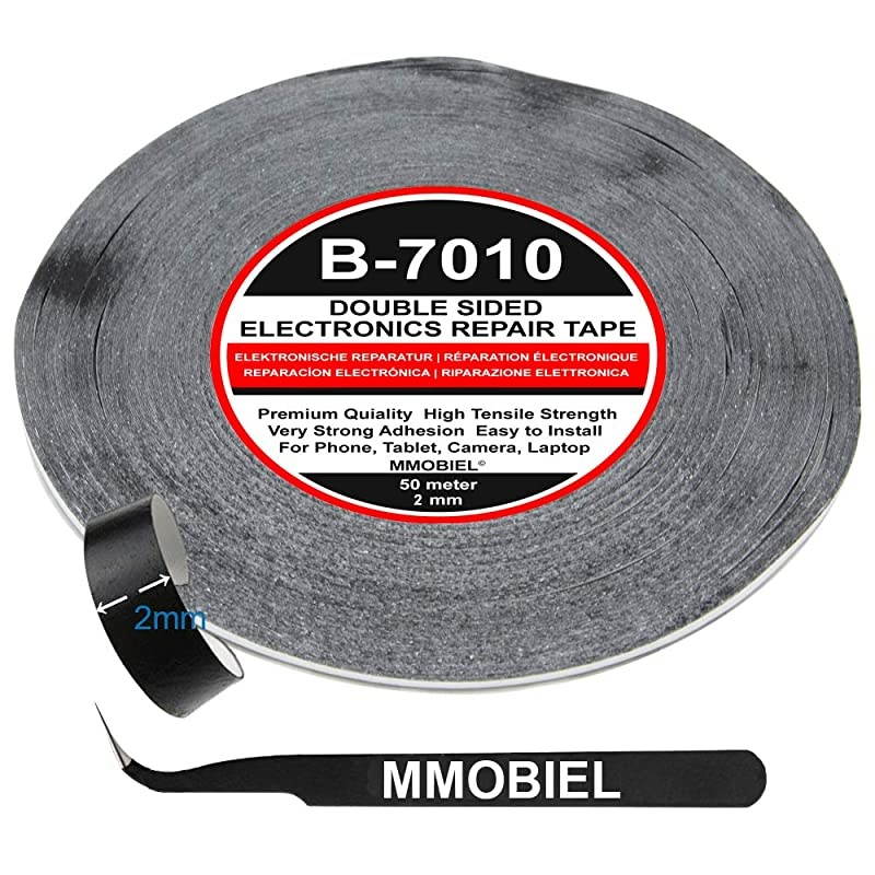 2 mm Double Sided Layer Strong Adhesive Tape 50 m Long Roll Black for Smartphone Tablet Repair