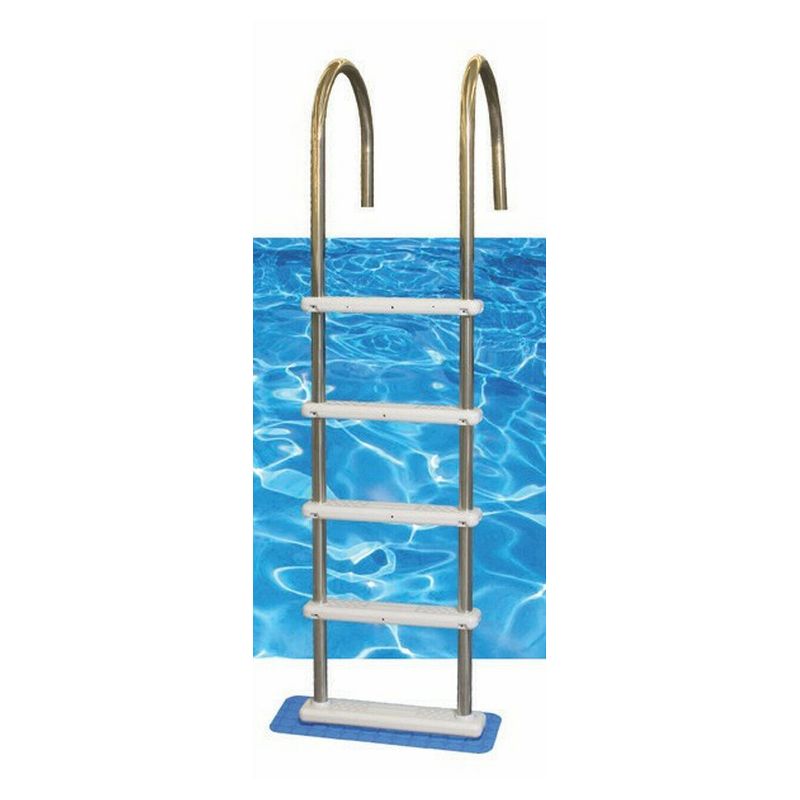 Blue Torrent BS 698F Key West Resin Non Skid Stairs In Swimming Pool Step Ladder with Stainless Steel Handles for 54 Inch Above Ground Pools