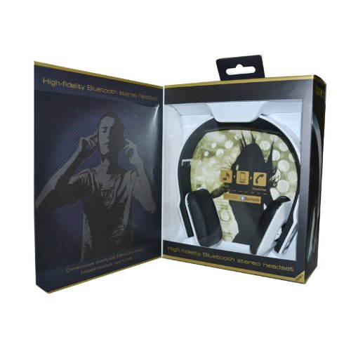 GSI Bluetooth Stereo Headset Supports Wireless Music Streaming and Hands-Free Calling Maximum Portability with Back-hang Style Foldable Design