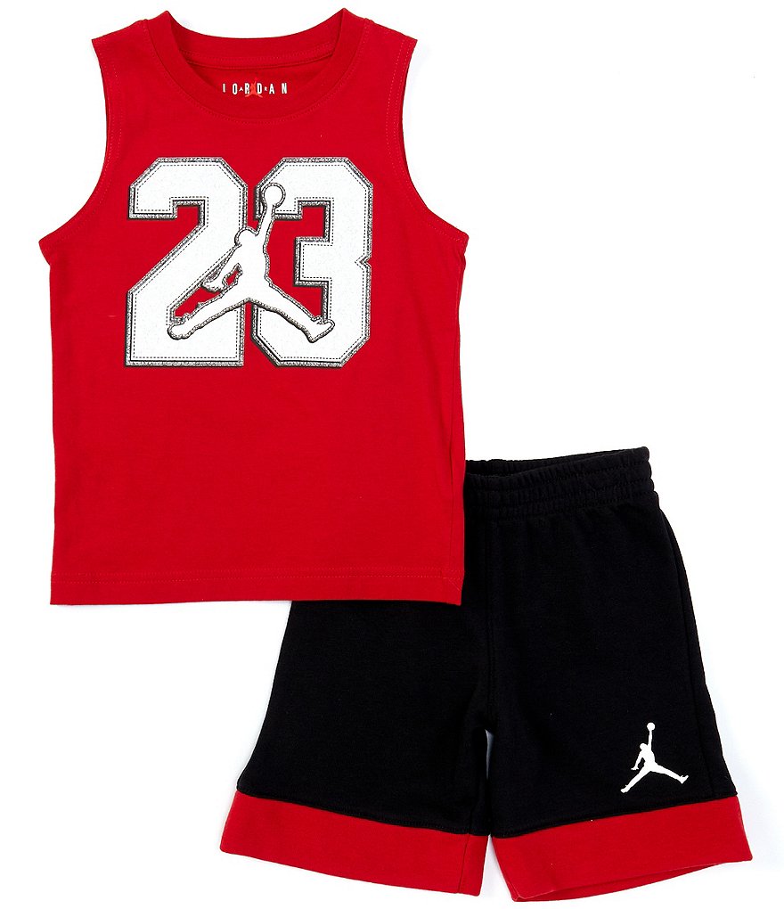 Champion Little Boys 2T-7 Short-Sleeve Script Logo Tee & Short Set