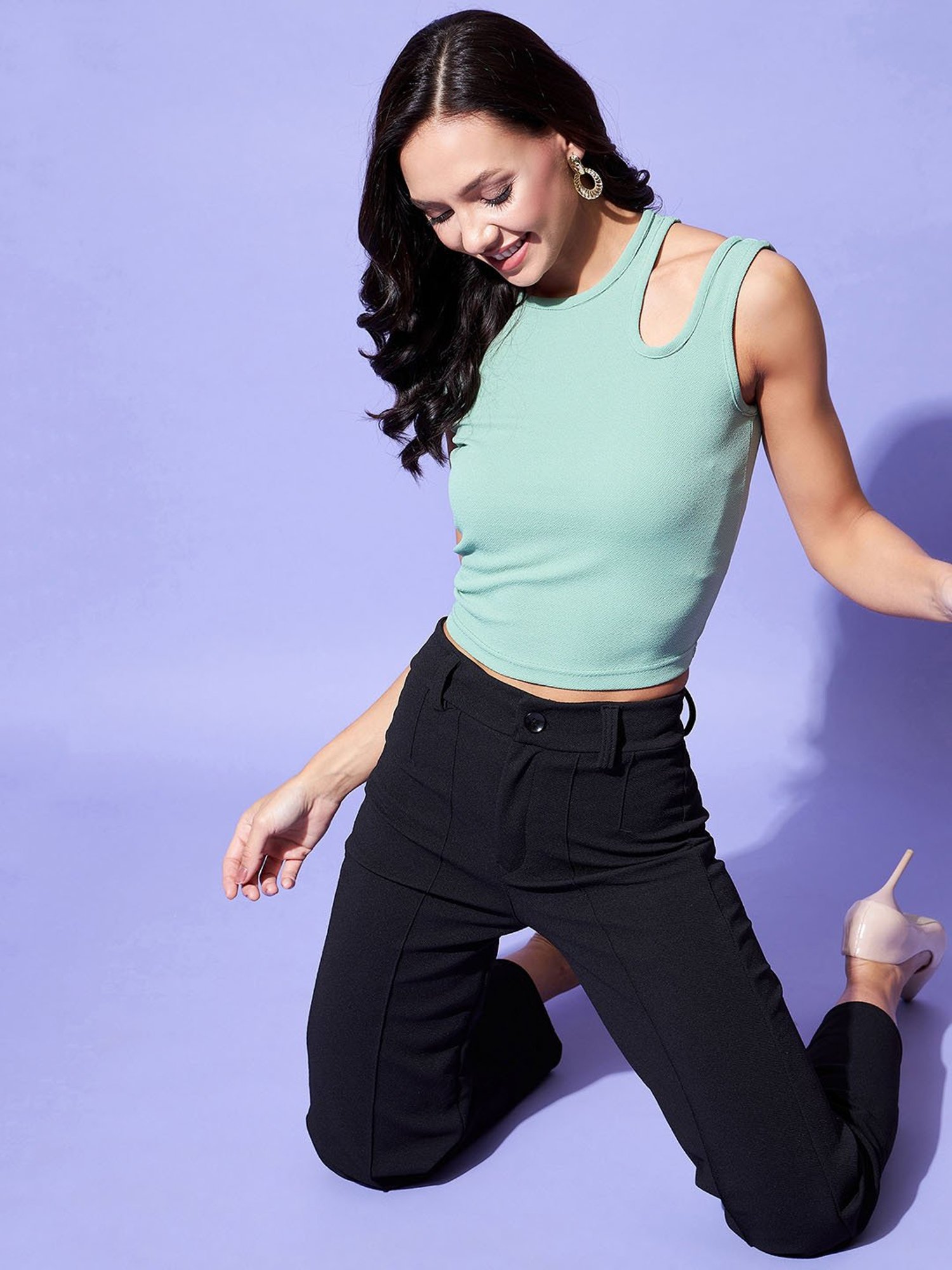 StyleStone Green Crop Top