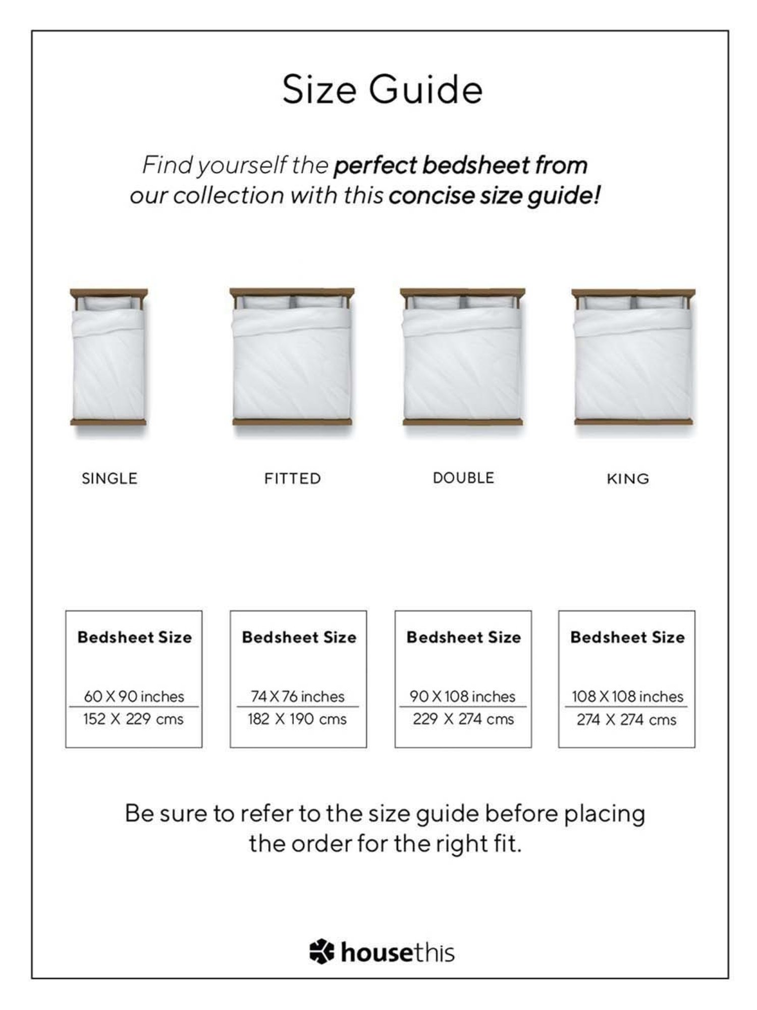 House This Pepper Grey Cotton 600 TC Double Size Bedsheet With Pillow Covers