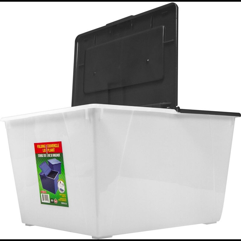 Storex 16gal 4pk Storage Totes with Folding Lid - White