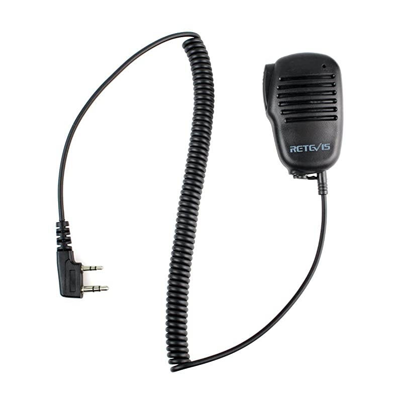 2 Way Radio Speaker Mic Shoulder Mic with 35MM Audio Jack for Baofeng UV5R UV82  H777 RT15 RT22 RT21 RT27 Walkie Talkies 5 Pack