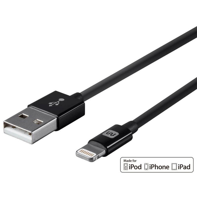 Monoprice Apple MFi Certified Lightning to USB Charge & Sync Cable - 3 Feet - Black | iPhone X, 8, 8 Plus, 7, 7 Plus, 6, 6 Plus, 5S - Select Series