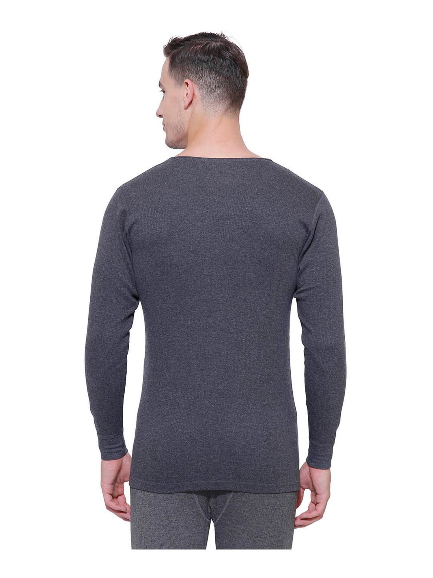 Bodycare Insider Grey Melange Regular Fit Thermal Top