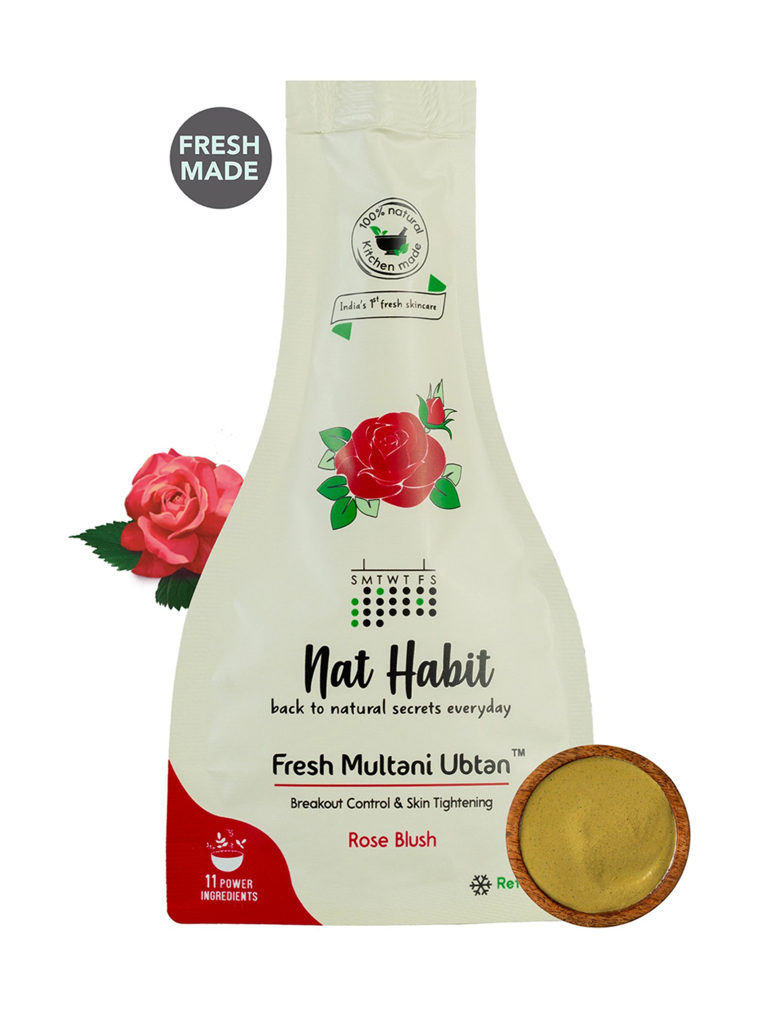 Nat Habit Rose Blush Fresh Multani Ubtan Face Wash - Pack of 2