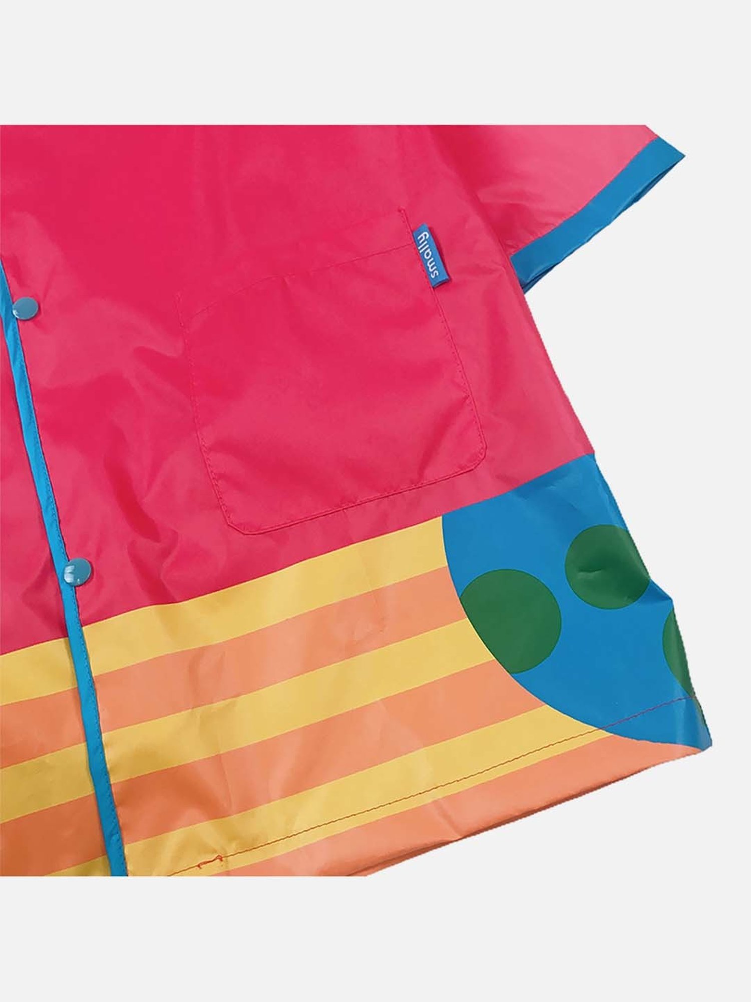 Little Surprise Box Kids Pink Printed Full Sleeves Raincoat